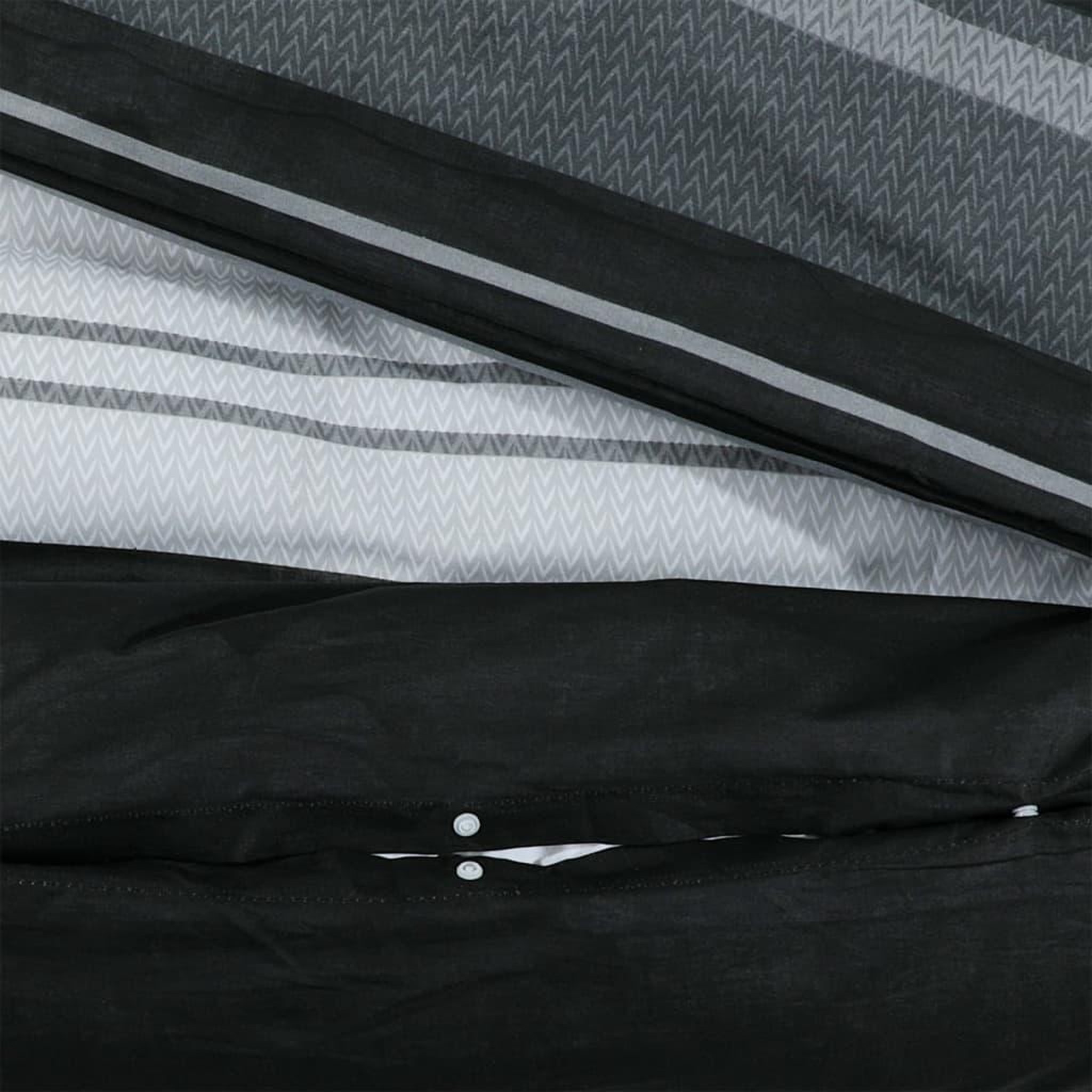Voir la diapositive 4 : VIDAXL Ensemble de housse de couette noir et blanc 200x200 cm Coton