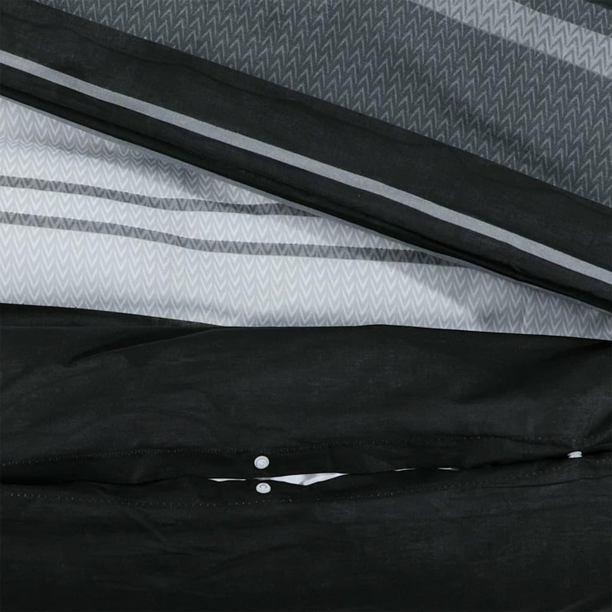 VIDAXL Ensemble de housse de couette noir et blanc 200x200 cm Coton