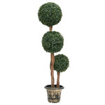 VIDAXL Plante de buis artificiel avec pot Forme de boule Vert 119 cm