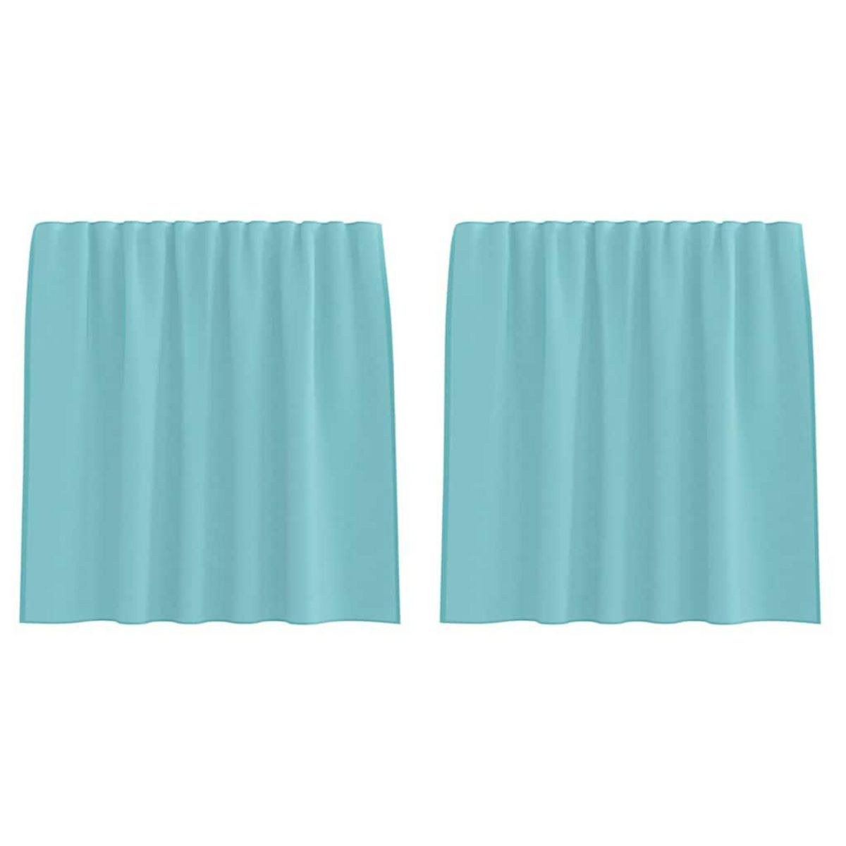 VIDAXL Rideaux en voile avec boucles 2 pcs turquoise 140x140 cm