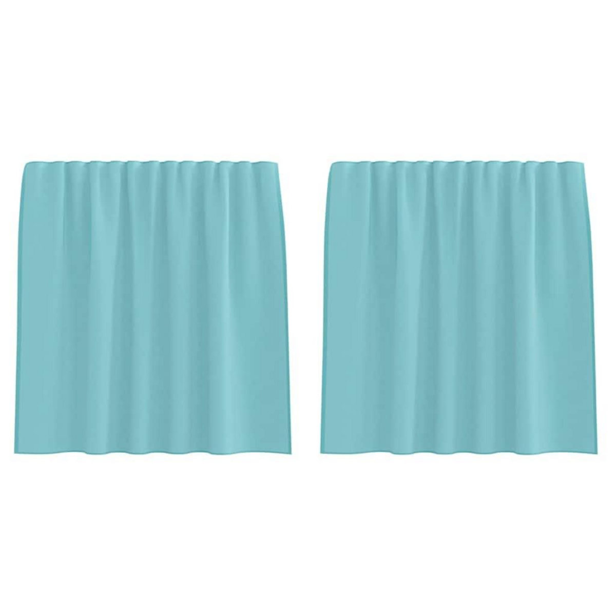 VIDAXL Rideaux en voile avec boucles 2 pcs turquoise 140x140 cm