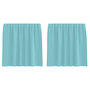 Voir la diapositive 2 : VIDAXL Rideaux en voile avec boucles 2 pcs turquoise 140x140 cm