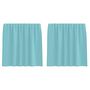 Voir la diapositive 2 : VIDAXL Rideaux en voile avec boucles 2 pcs turquoise 140x140 cm