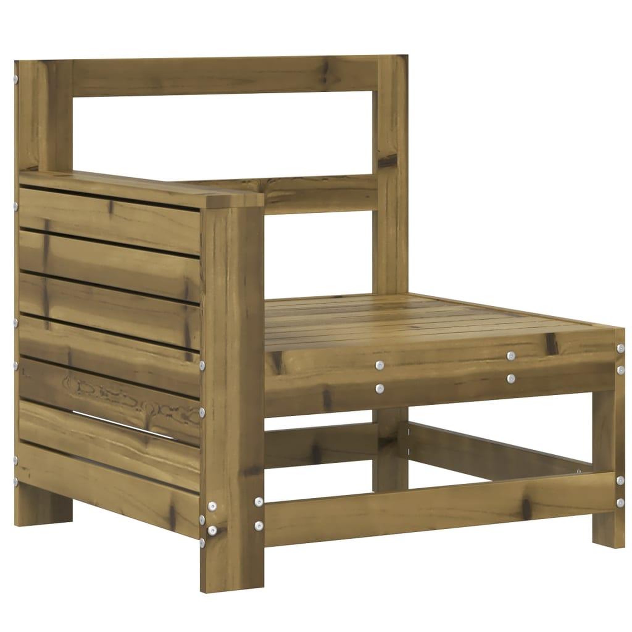 Voir la diapositive 2 : VIDAXL Canape de jardin accoudoir 69x62x70,5 cm bois de pin impregne