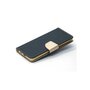 amahousse Housse noire Xiaomi 12 folio texturé languette dorée aimantée