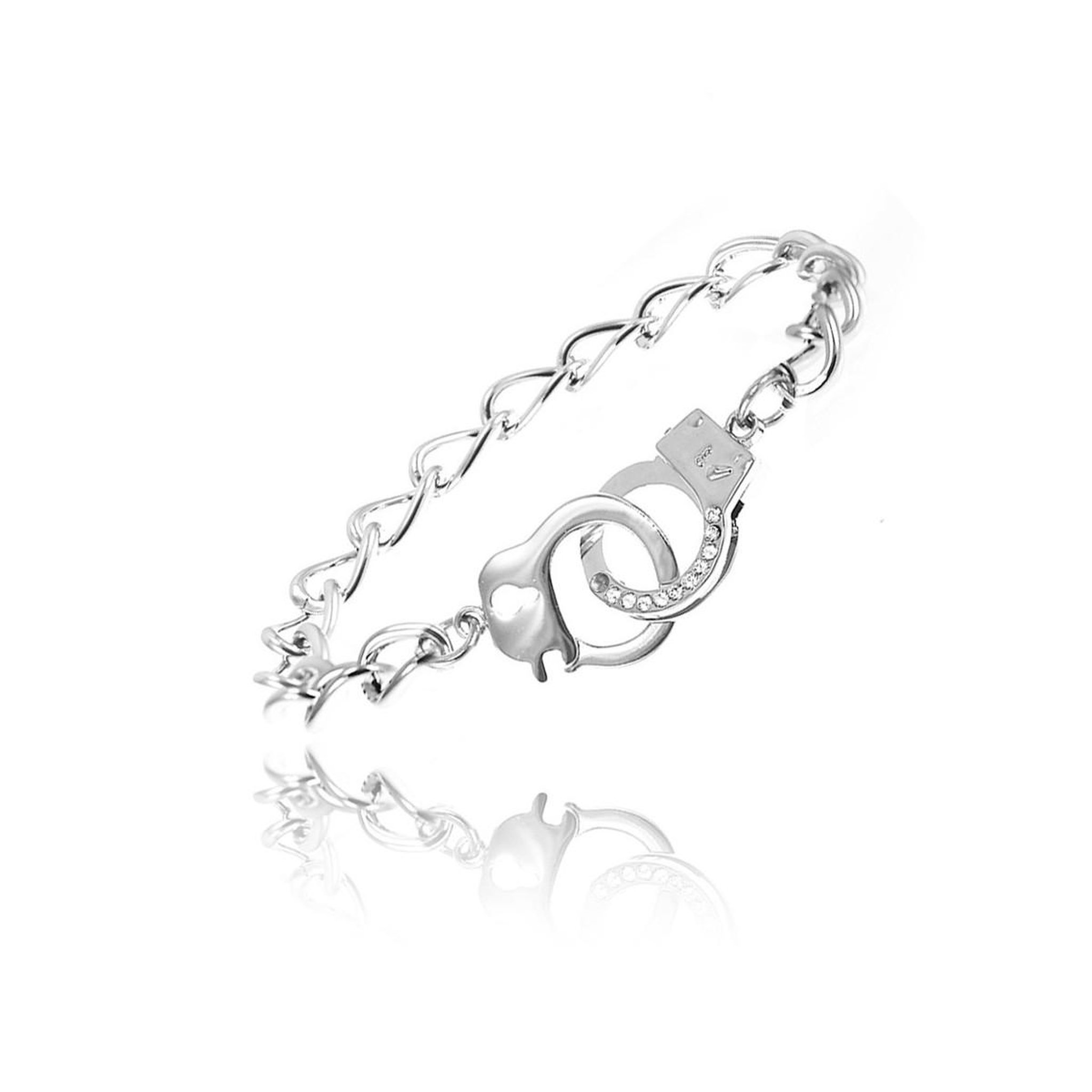 SC CRYSTAL Bracelet menottes SC Crystal orné de Cristaux scintillants