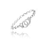 SC CRYSTAL Bracelet menottes SC Crystal orné de Cristaux scintillants