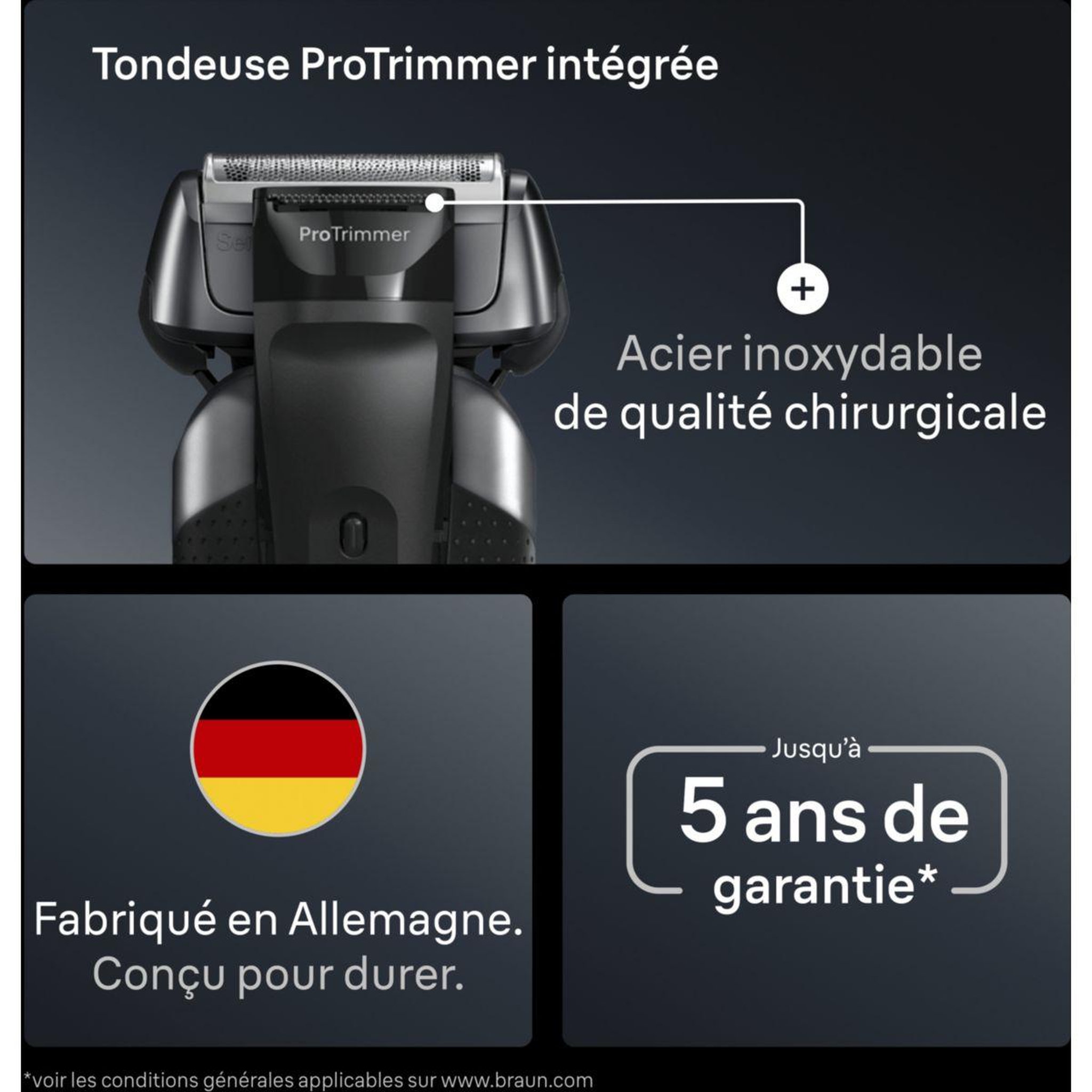 Voir la diapositive 5 : BRAUN Rasoir électrique series 8 8617s