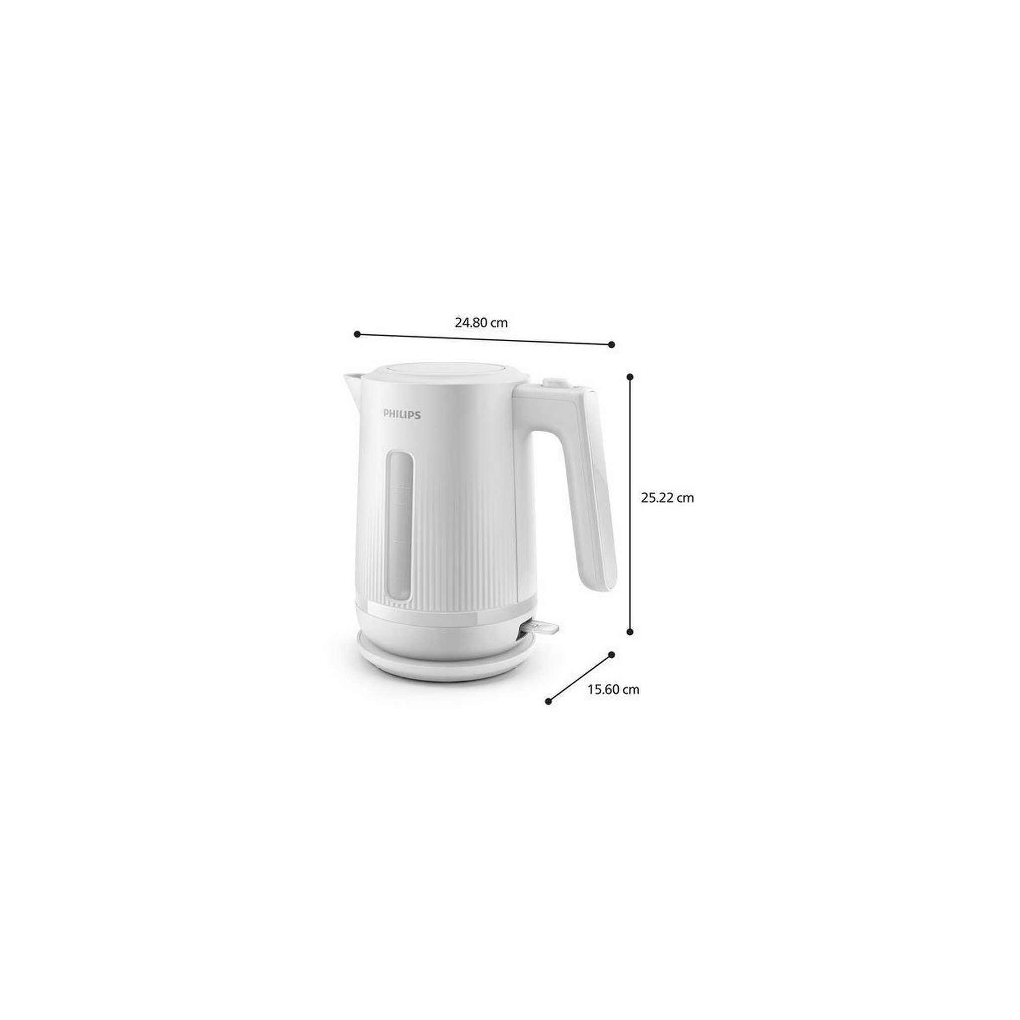 Voir la diapositive 2 : Philips Bouilloire hd9411/00 bouilloire électrique blanche série 3000 1.7l, 2200w