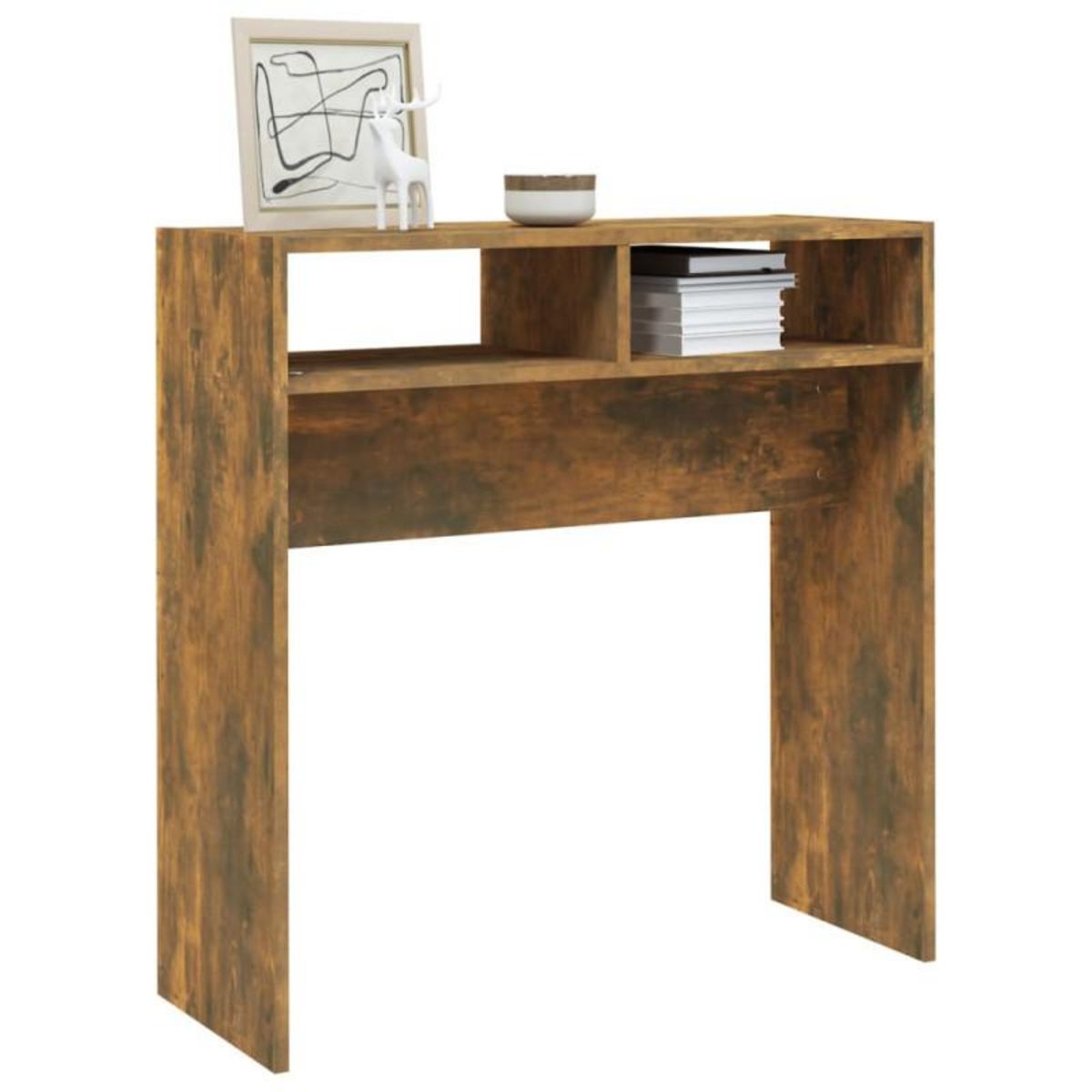 VIDAXL Table console Chêne fumé 78x30x80 cm Bois d ingénierie