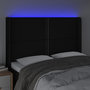 Voir la diapositive 4 : VIDAXL Tete de lit a LED Noir 147x16x118/128 cm Tissu