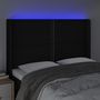 Voir la diapositive 4 : VIDAXL Tete de lit a LED Noir 147x16x118/128 cm Tissu