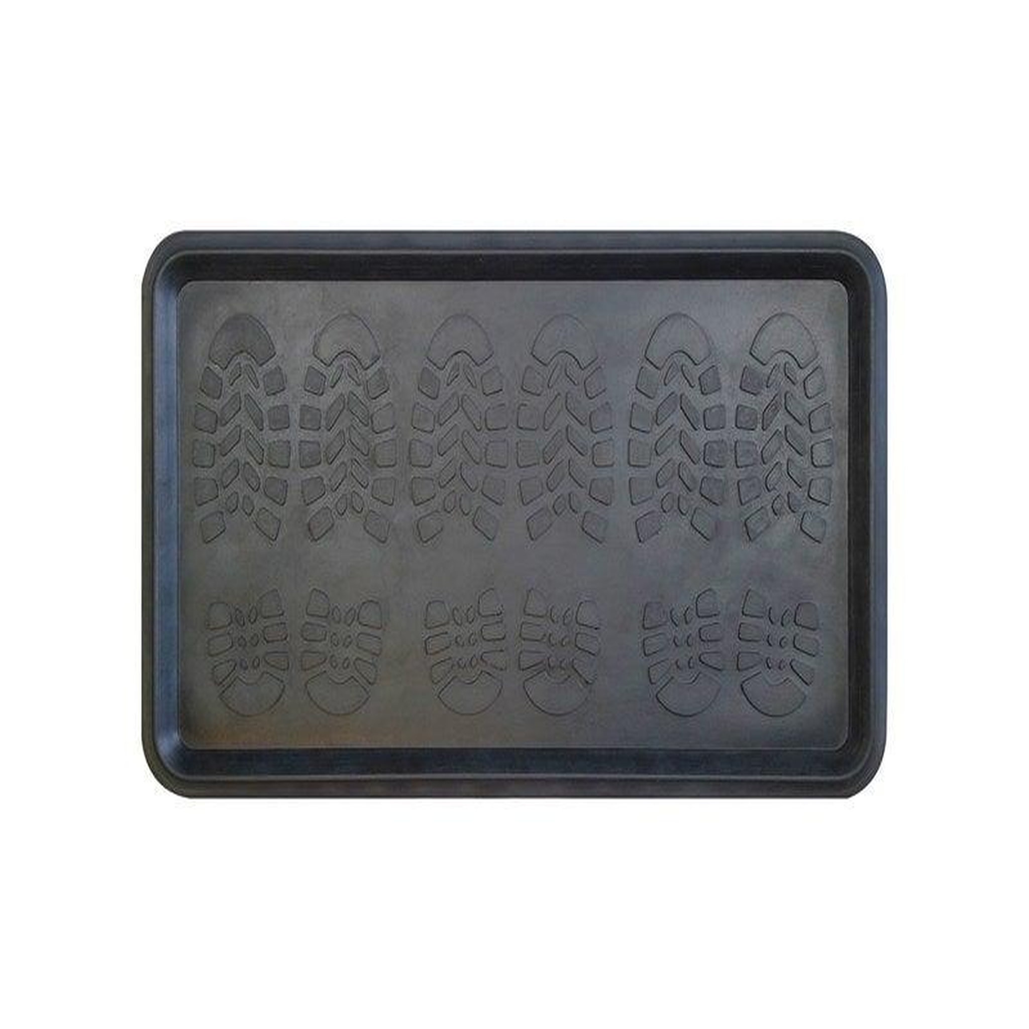 CENTRALE BRICO Tapis noir rectangulaire, l.40 x L.70 cm Bac à chaussures