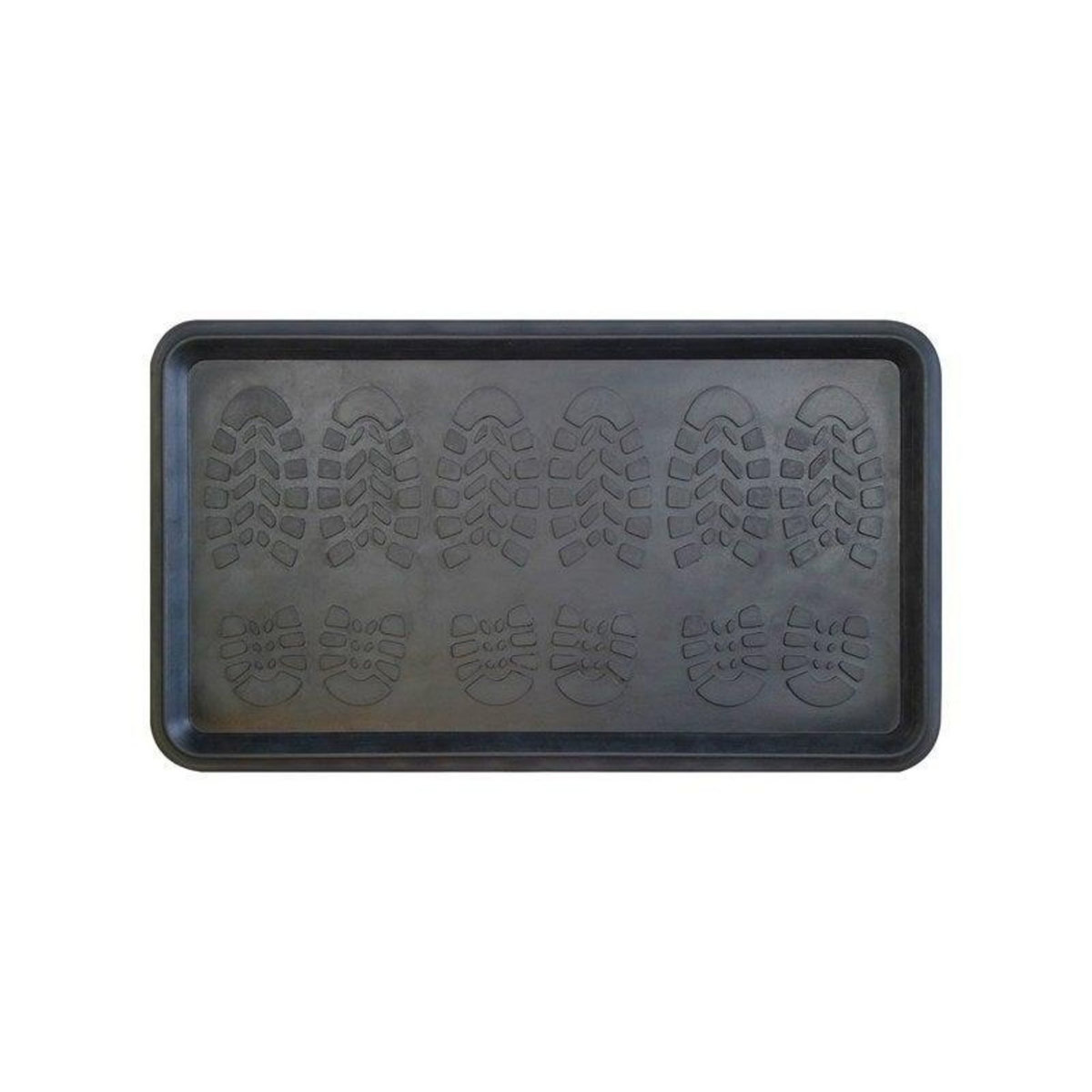 CENTRALE BRICO Tapis noir rectangulaire, l.40 x L.70 cm Bac à chaussures