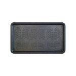 CENTRALE BRICO Tapis noir rectangulaire, l.40 x L.70 cm Bac à chaussures