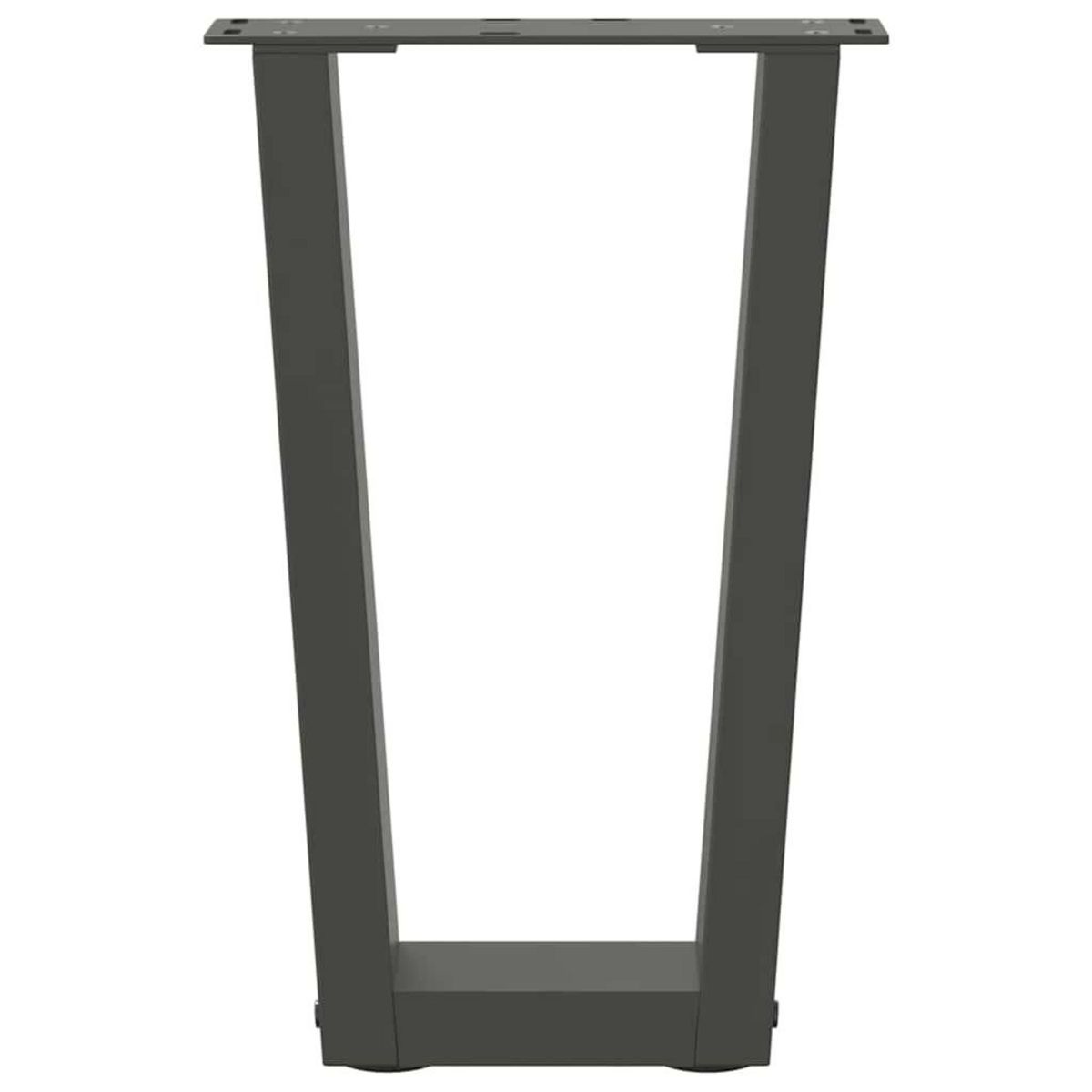 VIDAXL Pieds de table a manger en forme de V 2 pcs anthracite acier