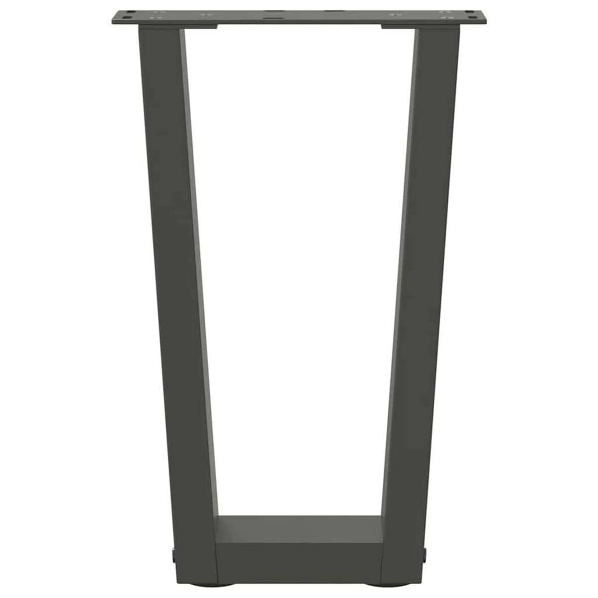 VIDAXL Pieds de table a manger en forme de V 2 pcs anthracite acier
