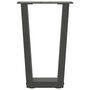 Voir la diapositive 5 : VIDAXL Pieds de table a manger en forme de V 2 pcs anthracite acier