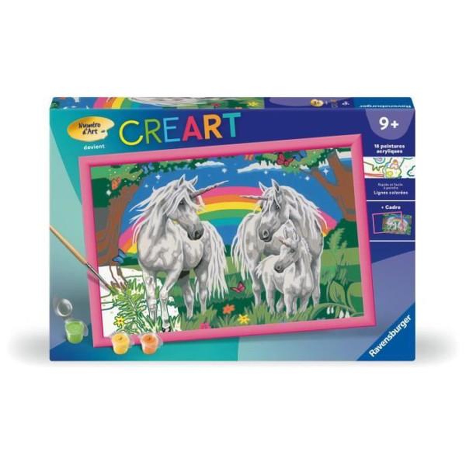 CreArt Kids 31x21cm : Au pays des licornes Ravensburger Jeux France - vue 2