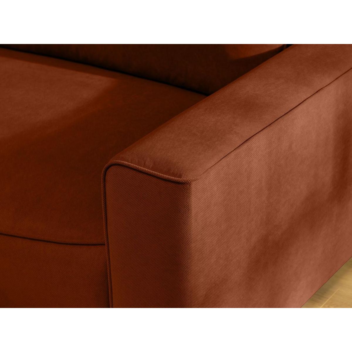BEST MOBILIER Aurelia - canapé d'angle gauche 4 places convertible avec coffre en tissu texturé