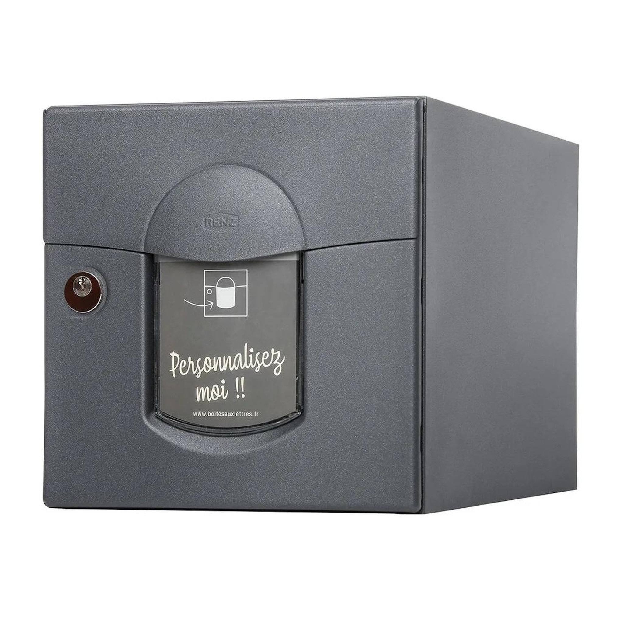 RENZ Boîte aux lettres normalisée - 2 portes extérieur - acier anthracite mat