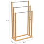 Voir la diapositive 5 : ID MARKET Porte-serviettes sur pied 3 niveaux RITA en bambou
