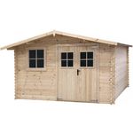 Habitat et Jardin Abri de jardin en bois 14m²  Oz  - 388 x 298 x 225 cm - 28 mm