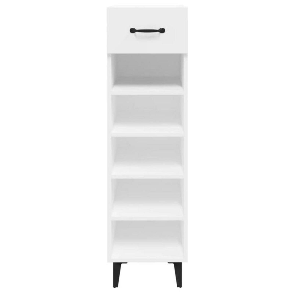 VIDAXL Armoire à chaussure Blanc brillant 30x35x105 cm Bois ingénierie