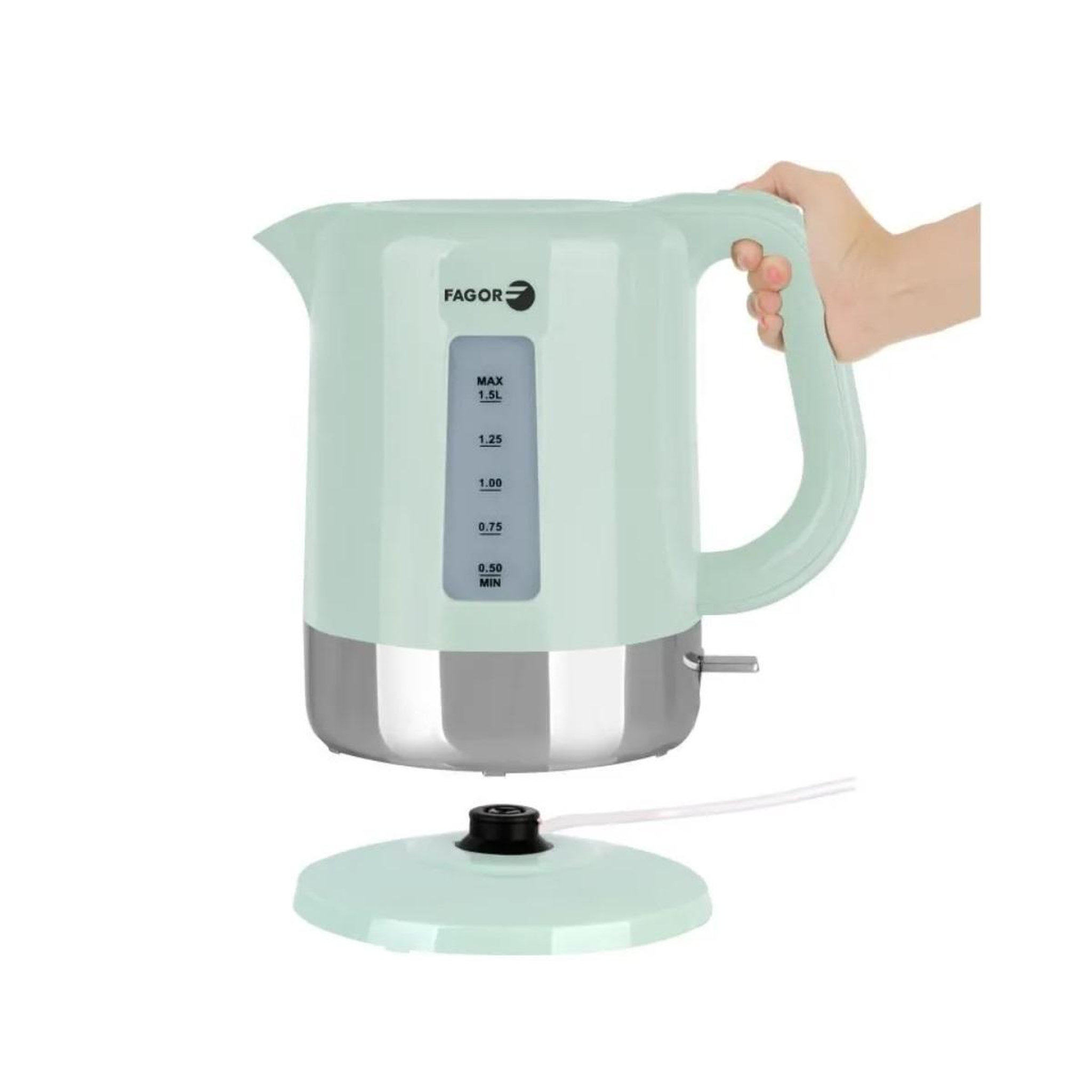 Voir la diapositive 2 : Fagor Bouilloire sans fil 1.5l 2200w - fg5148