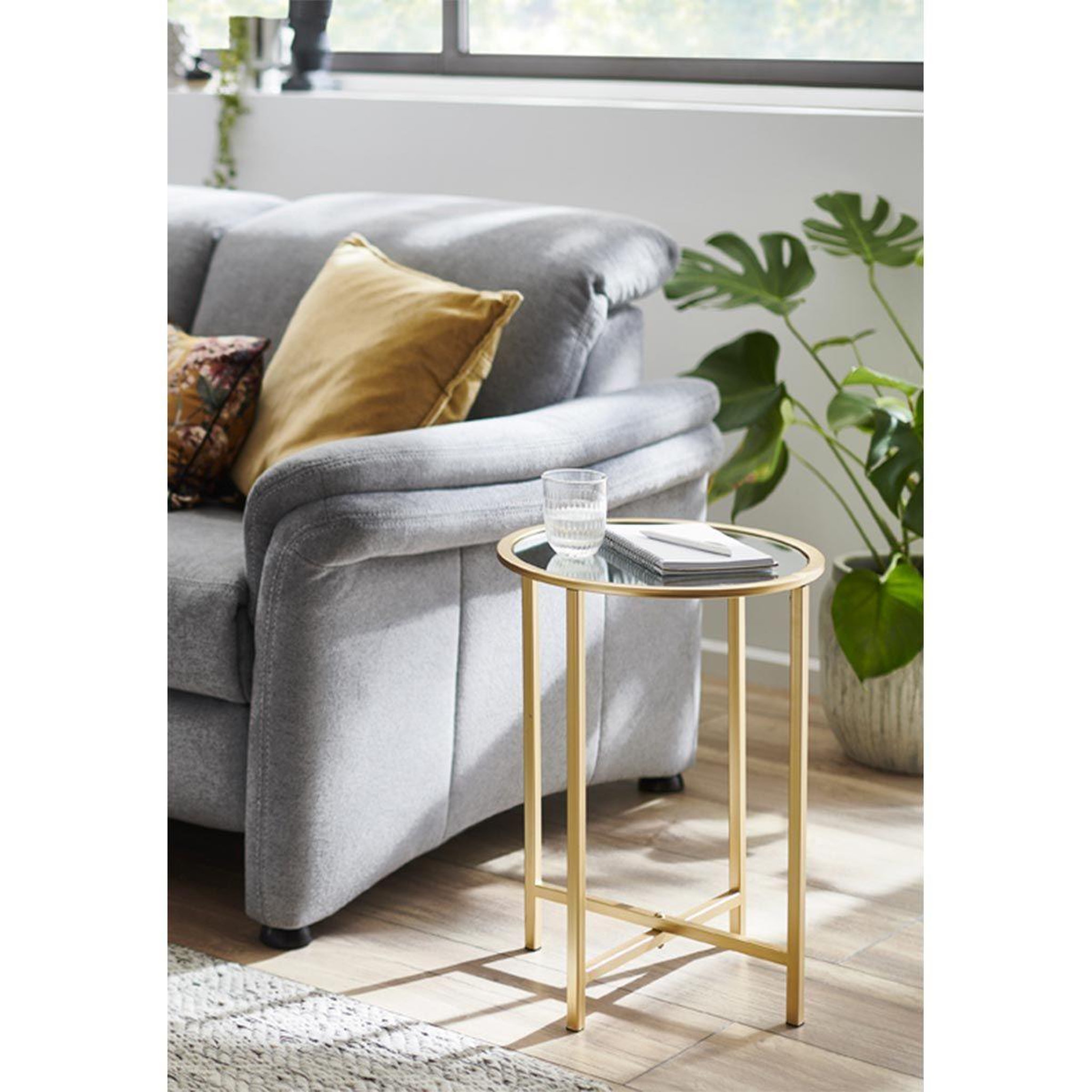 Voir la diapositive 6 : Paris Prix Table d'appoint design  miroir  53cm or