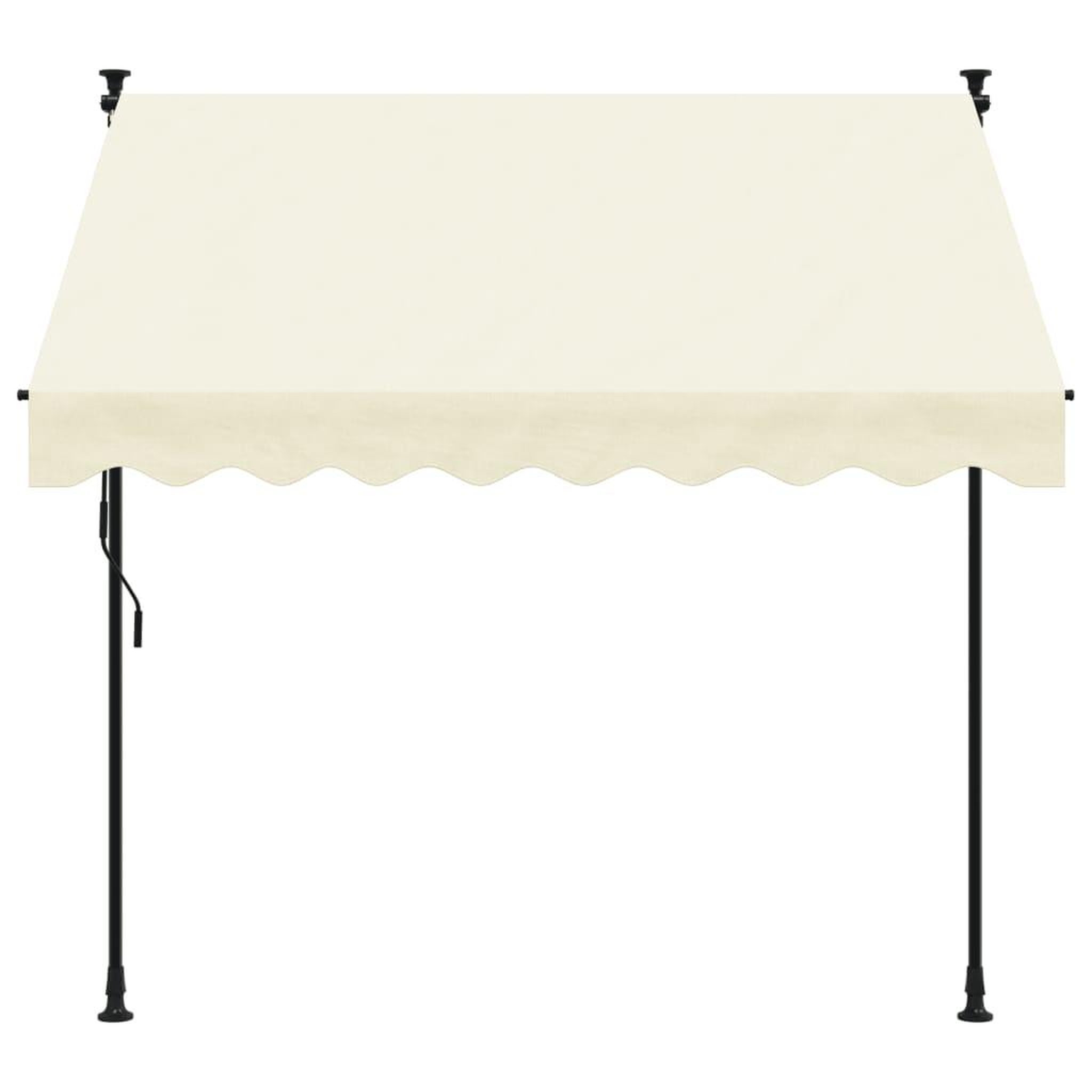 Voir la diapositive 3 : VIDAXL Auvent retractable creme 200x150 m tissu et acier