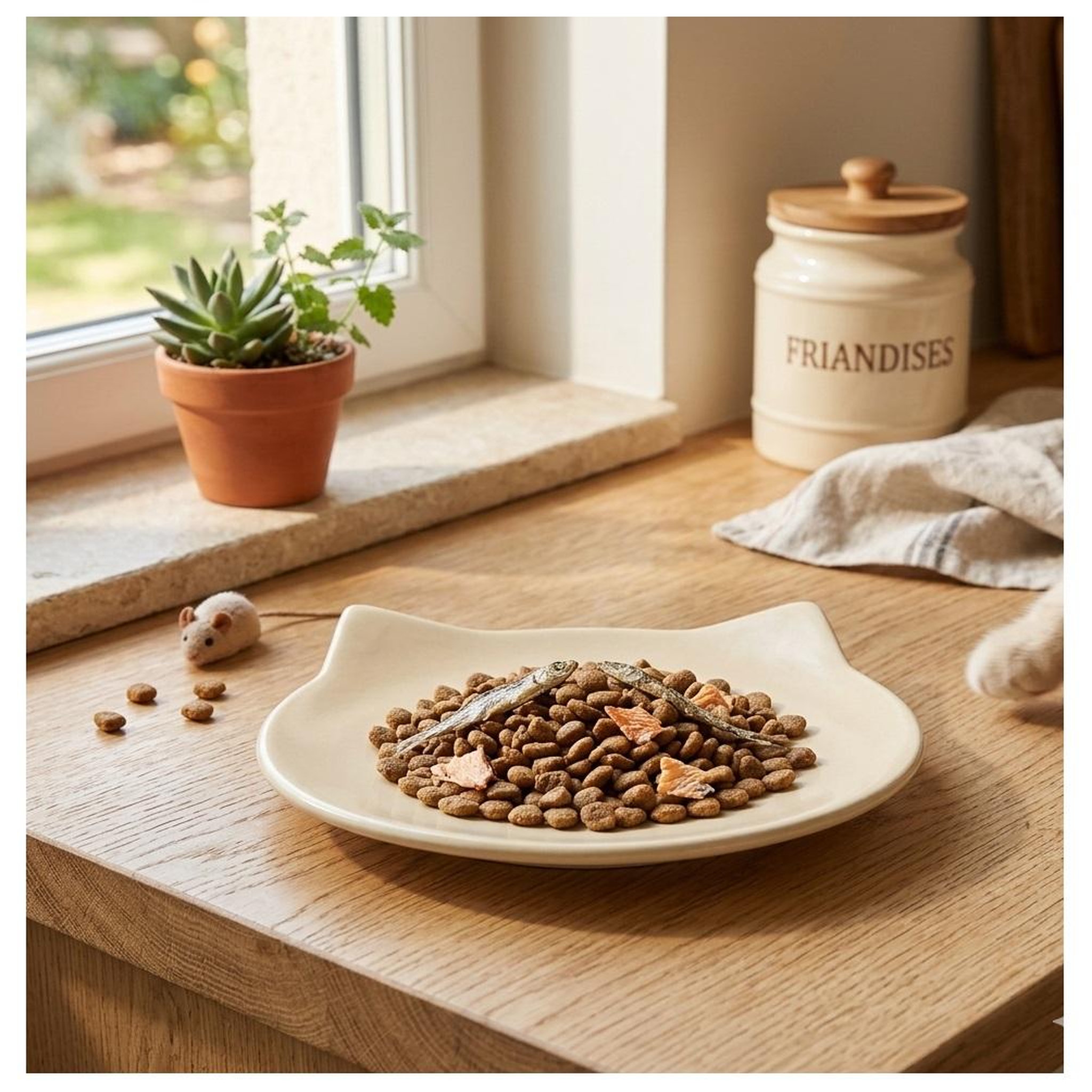 Voir la diapositive 4 : Eden Gamelle plat en céramique pour chat anti-stress filou