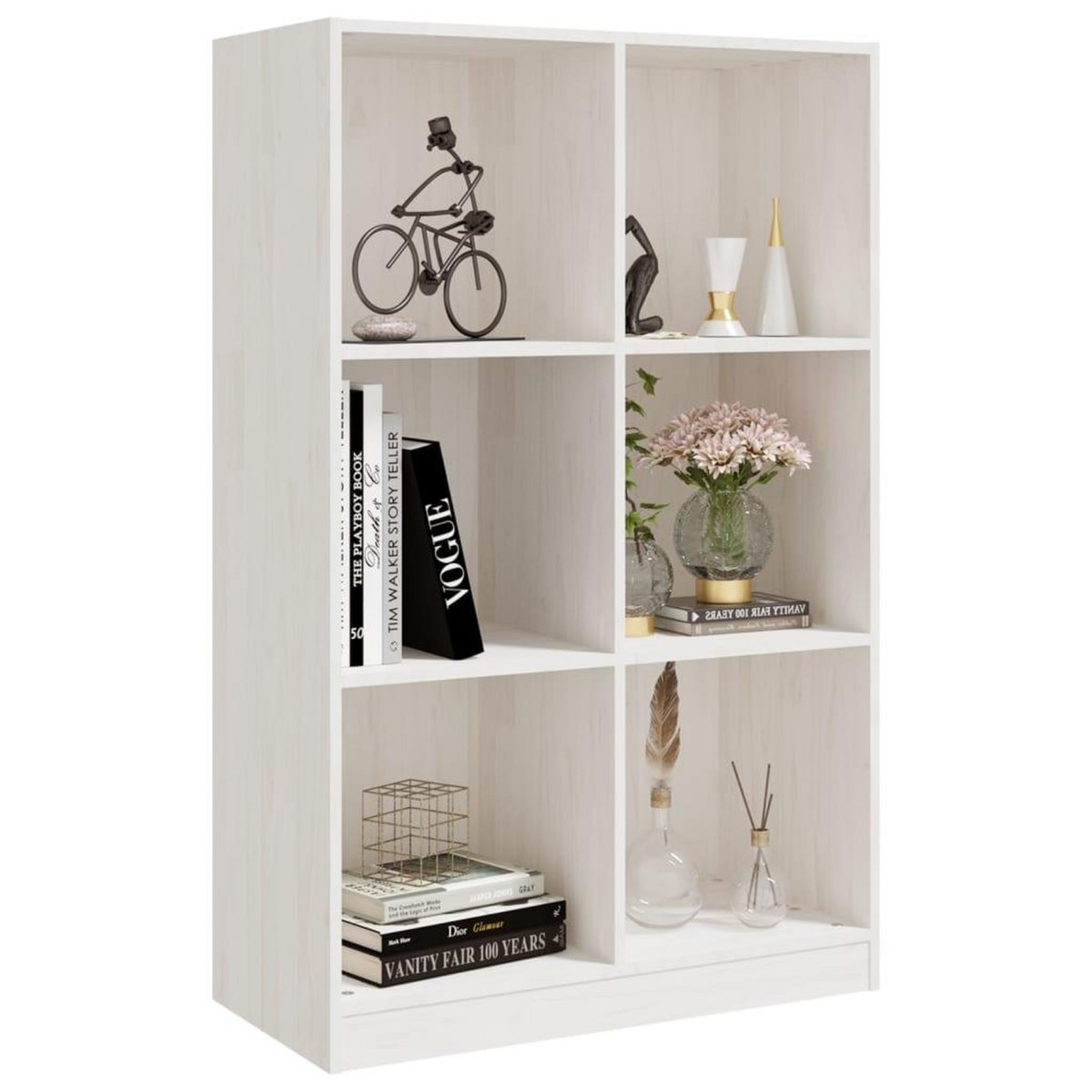 VIDAXL Bibliotheque Blanc 70x33x110 cm Bois de pin massif