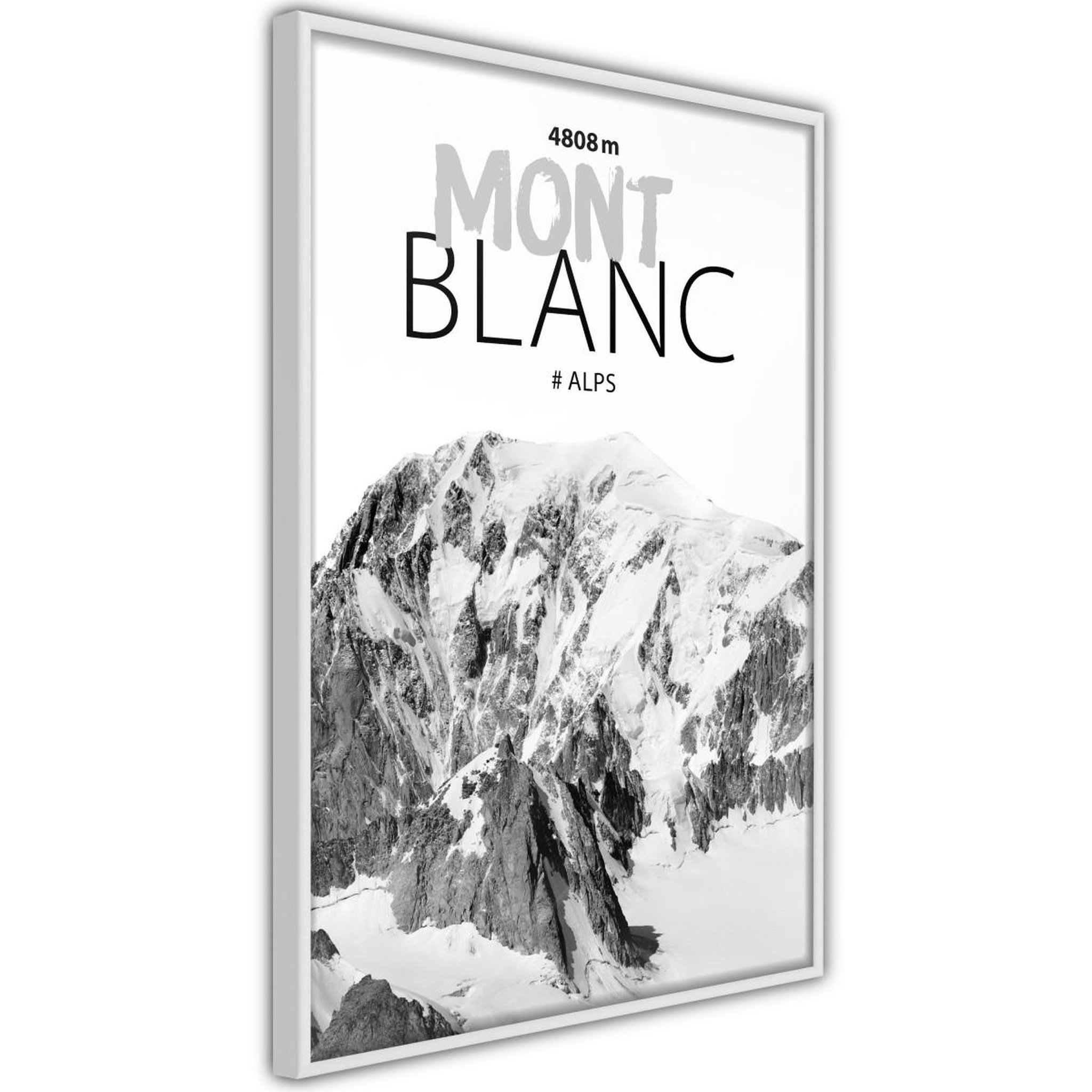 Paris Prix Affiche murale encadrée  peaks of the world mont blanc