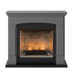 CENTRALE BRICO Cheminée électrique à bougies parfumées - HELMI Zenflame - Effets flammes et crépitement - Gris