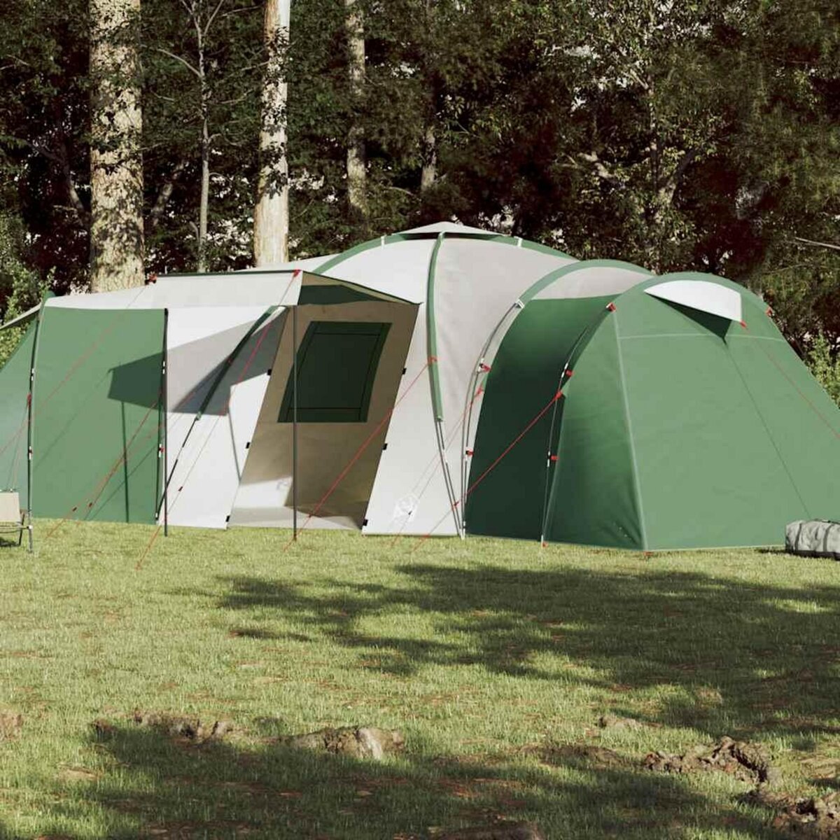 VIDAXL Tente familiale a dome 12 personnes vert impermeable