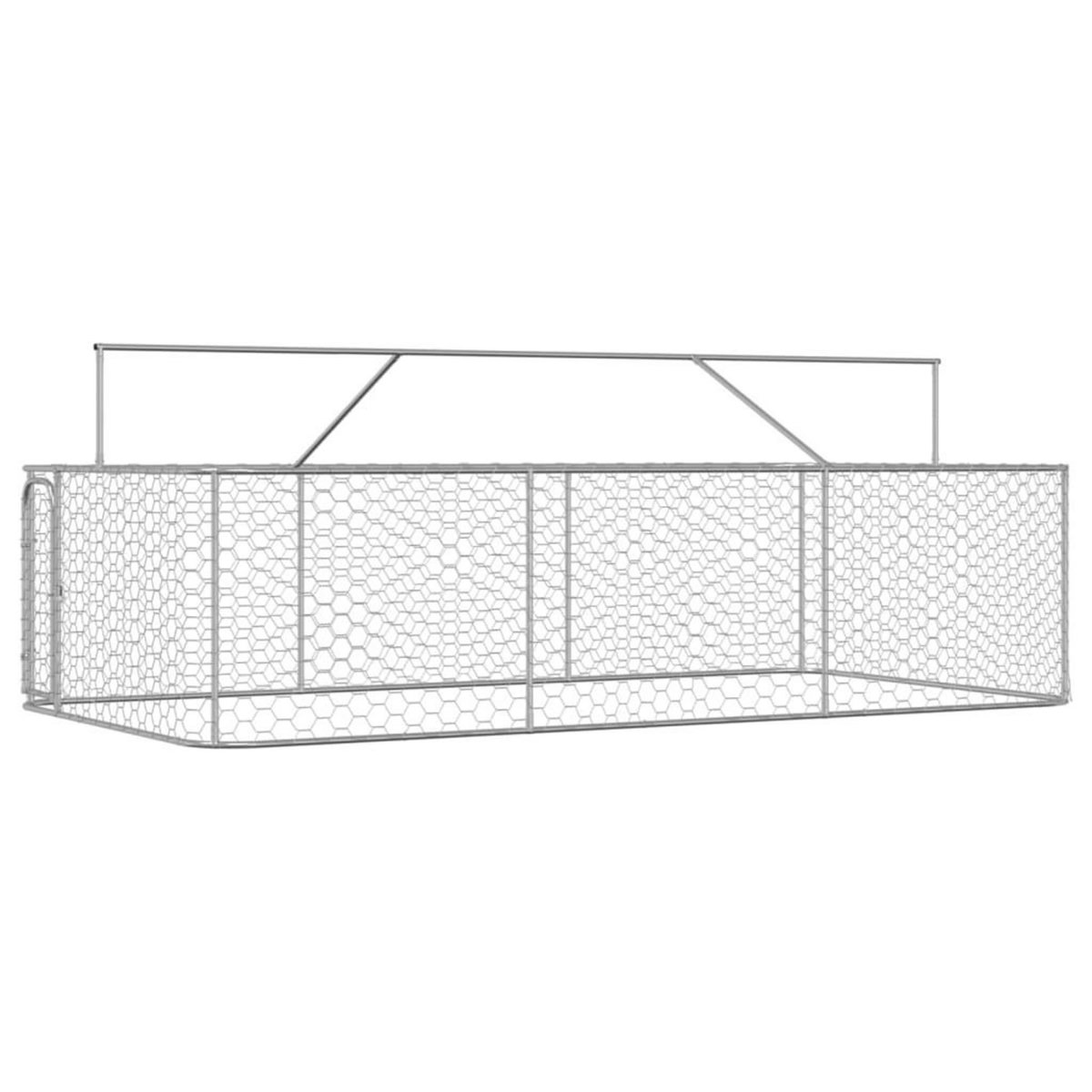 VIDAXL Chenil exterieur avec toit 400x200x150 cm