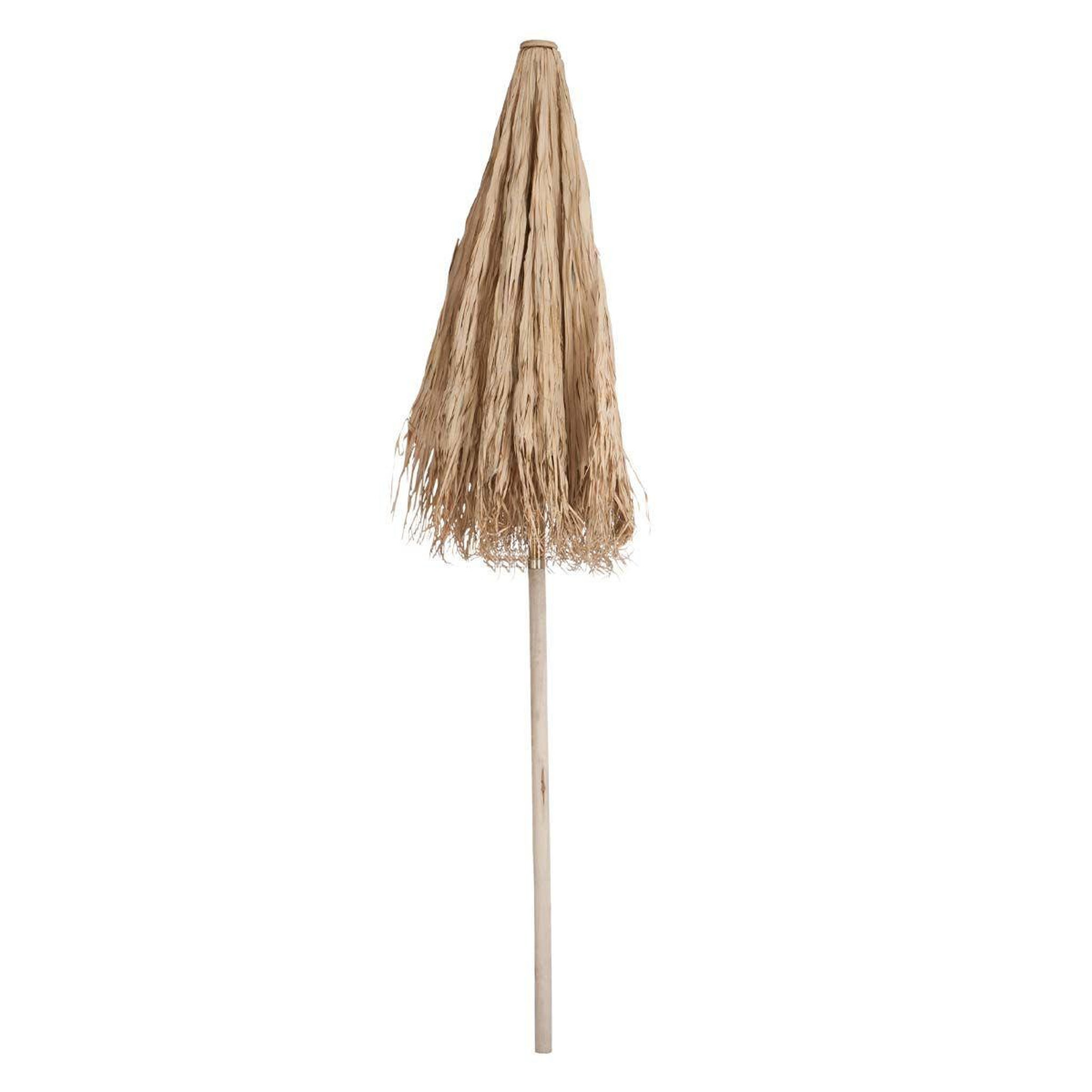Voir la diapositive 2 : J-LINE Parasol en bois  paille  290cm naturel