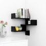 Voir la diapositive 3 : VIDAXL Etagere d'angle murale Noir 40x40x50 cm bois d'ingenierie