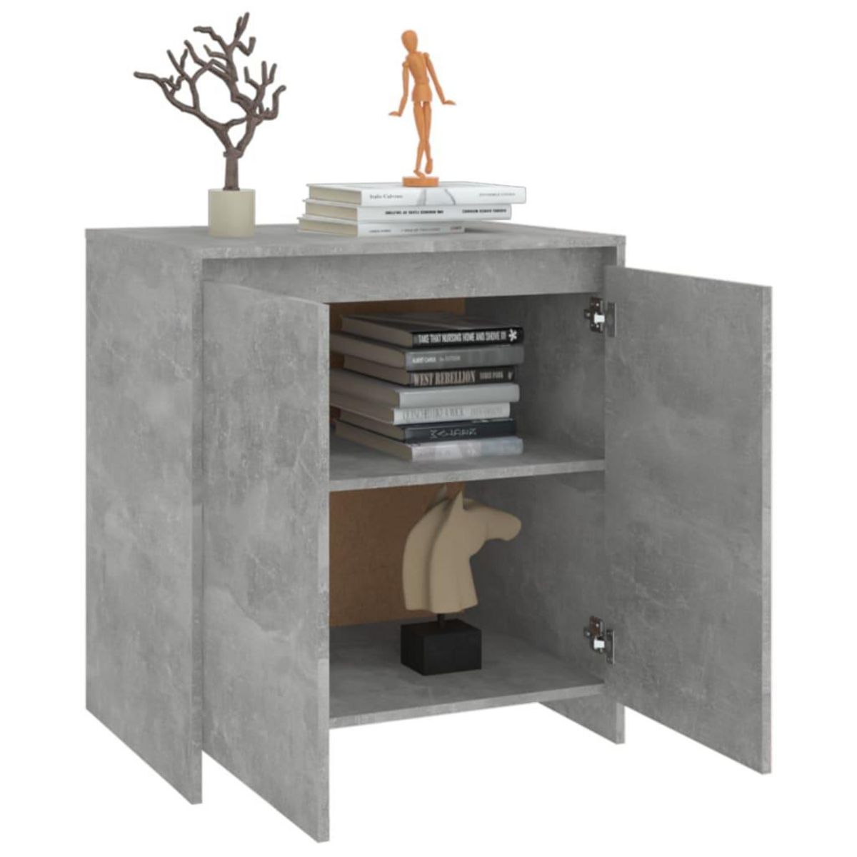 VIDAXL Buffet Gris beton 70x41x75 cm Bois d'ingenierie