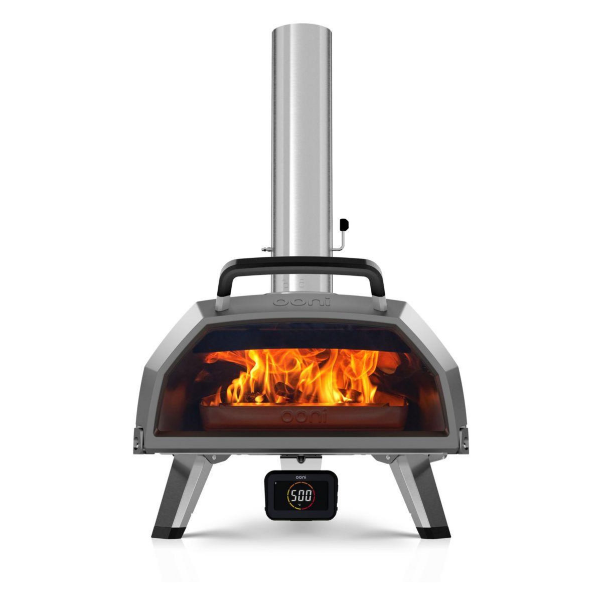 OONI Four à pizza charbon Karu 2 Pro noir multicombustible pizza 40cm préchauffage 15 min, de 110 à 500°C, thermostat digital