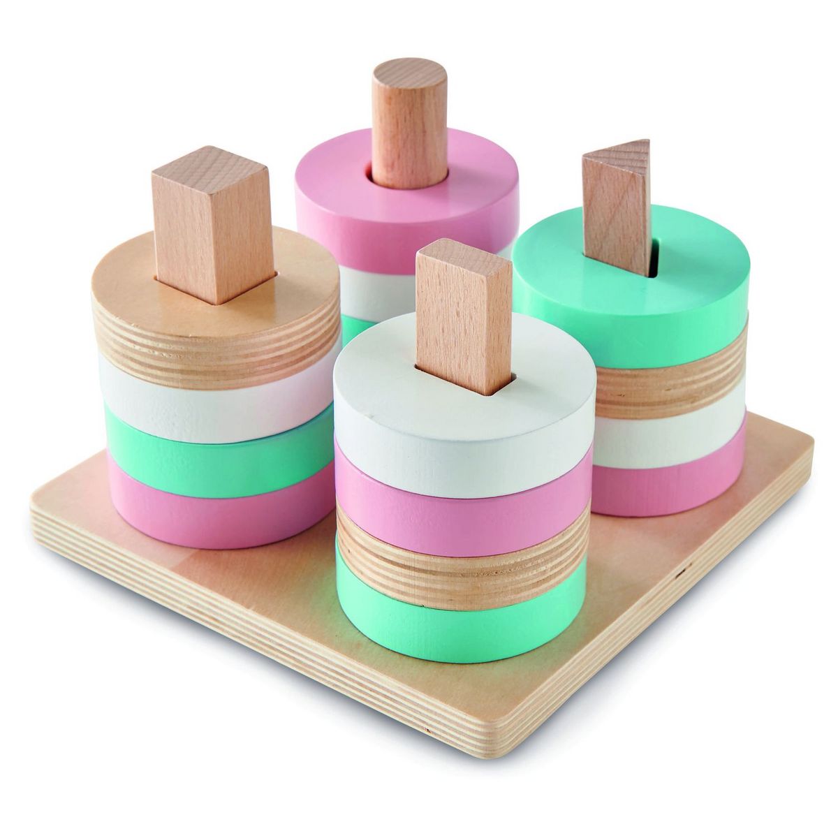 One Two Fun Mon jeu d'encastrement en bois Montessori