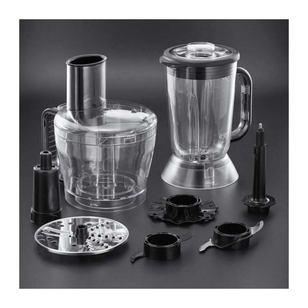 Russell Hobbs RUSSELL HOBBS 24730-56 Robot Cuisine Multifonction Desire, Hâche, Mixe, Tranche, Râpe, Lames Pétrin, Batteur - 7pcs