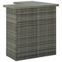 Voir la diapositive 4 : VIDAXL Meuble de bar de jardin 16 pcs et coussins Resine tressee Gris