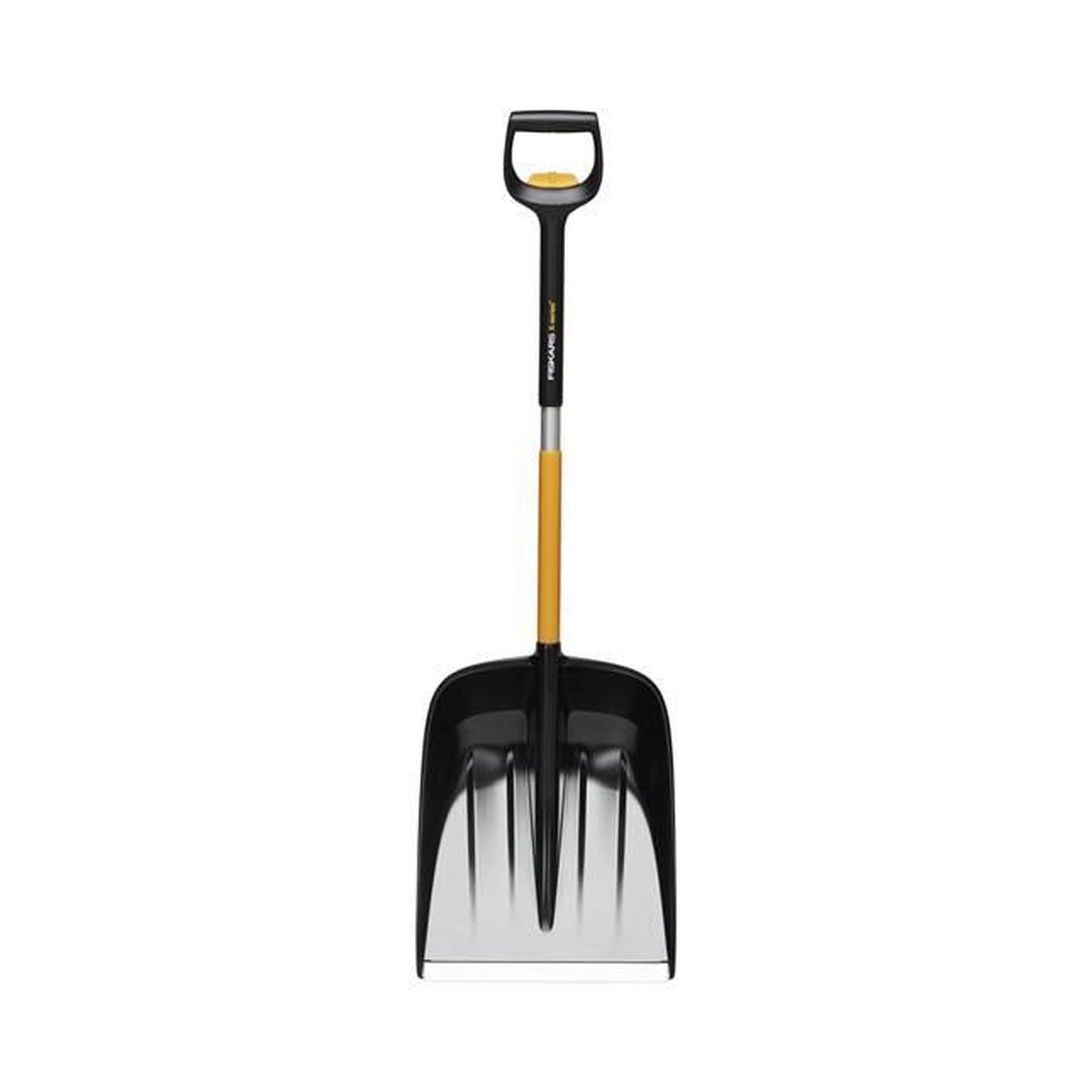 Fiskars Pelle poussoir à neige télescopique  X-series  - poignée coudée en forme de D
