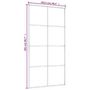 Voir la diapositive 6 : VIDAXL Porte coulissante Verre ESG et aluminium 102,5x205 cm Blanc