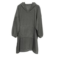 Sweat plaid à capuche, couverture, pull - Sherpa et flanelle - Vivezen -  Gris foncé - Kiabi - 29.90€