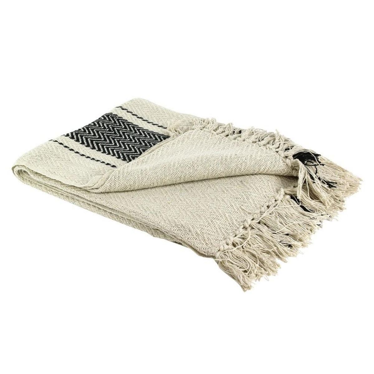 The Home Deco Factory Plaid berbère à rayures 120x150cm