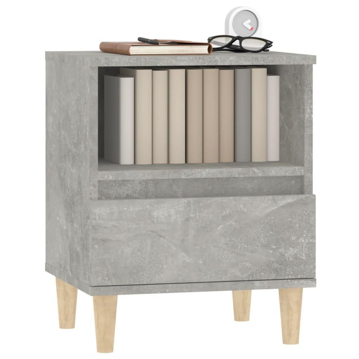 VIDAXL Table de chevet Gris beton 40x35x50 cm