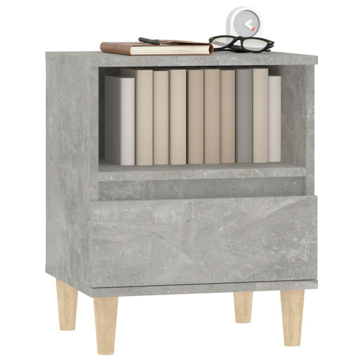 VIDAXL Table de chevet Gris beton 40x35x50 cm